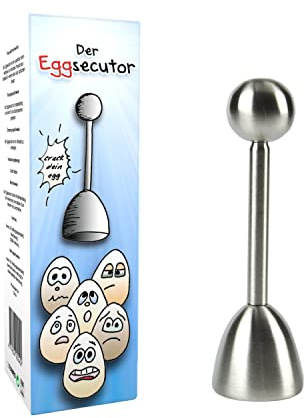 Der Eggsecutor ★ Eierköpfer aus hochwertigem Edelstahl I zeitsparender Eieröffner ★ Eierschneider ★ Bonus: Gratis eBook mit unwiderstehlichen Eier Rezepten