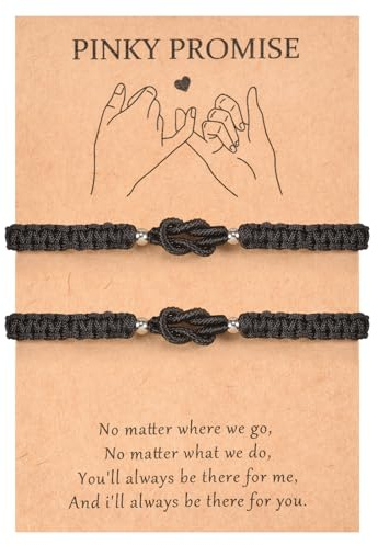 MANVEN Partnerarmbänder Pärchen Armband Paar Geschenke Kabbala Seil Glücksarmband Handgestricktes Amulett für Freund Freunde Ehemänner Ehefrauen Verlobte Valentinstag Weihnachtstag Geburtstag