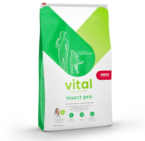 MERA Vital Insect Pro 10kg Hypoallergenes Hundefutter trocken, getreidefrei | Diätfutter mit hochwertigen Zutaten, Monoprotein, hohe Verträglichkeit, Insektenprotein, Familienunternehmen