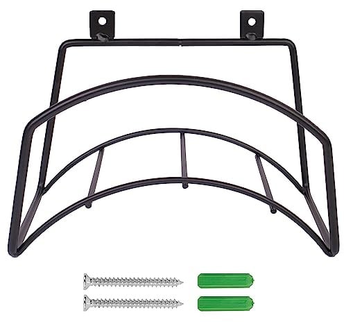 BLOSTM Wandmontierter Gartenschlauch-Aufhänger – solider Stahl-Schlauchhalter für die Wandmontage mit allen Befestigungen, die in diesem robusten Gartenschlauchhalter-Set enthalten sind