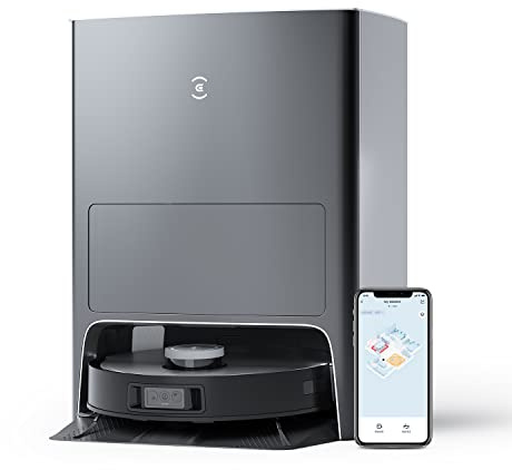 DEEBOT X1 OMNI, Robot Vacuum Cleaner with Mop Function and Multifunctional Cleaning Station (Dust Emptying and Cleaning Water), 5000 pa, 3D Obstacle Detection, 260 Minute Battery, Yiko Voice Assistant