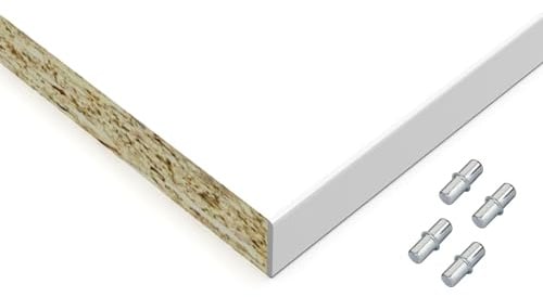 X57 Einlegeboden Regalboden Holzboden 19mm nach Wunschmaß max. 700mm breit x 600mm tief Zuschnitt Anfertigung 2mm Umleimer ABS Kante (Weiß)