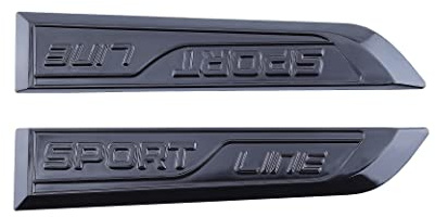 2 Stück Sport Line Emblem Auto Abzeichen Aufkleber für Auto Side Rear Dekoration Zubehör (schwarz)
