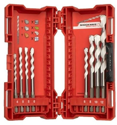SHOCKWAVE Multimaterial Bohrer 1/4 Hex Kassette 8-teilig