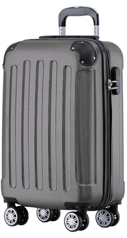 BEIBYE Zwillingsrollen Hardcase Reisekoffer Koffer Trolleys Hartschale in XL-L-M in 20 Farben (Coffee, Handgepäck (55cm))