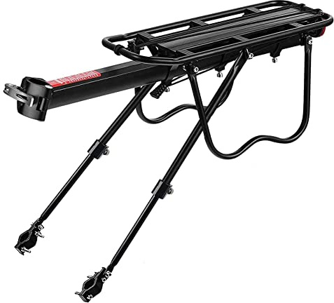Yabtf Mountainbike Gepäckträger Hinten Aluminium – 24-29 Zoll Verstellbar, 100kg Traglast, Fahrrad Gepäckträger Sattelstütze mit Reflektor, Schnellmontage für MTB & Rennrad