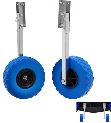 Levkitch Heckräder für Schlauchboot Tragfähigkeit 150kg Schlauchbooträder 25cm Starträder aus Edelstahl Transporträder für Aufblasbares Boot Yacht