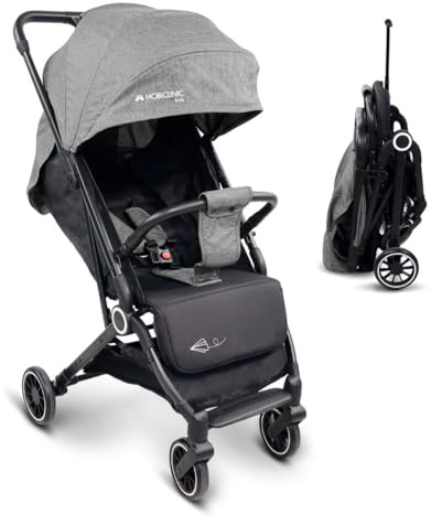 Mobiclinic®, Kinderwagen, Ultraleicht, 5-Punkt-Gurt, Einhandlenker, Zusammenklappbarer Kinderwagen, Korb, 0-36 Monate, Verstellbar, Ausklappbares Verdeck, Feststellbremsen, Trip