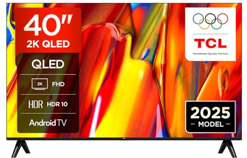 TCL 40V5C - 40“ Full HD Smart QLED Direct LED-Fernseher mit Android TV & HDR - Kompatibel mit Google Cast & Google Home, Schlankes Design