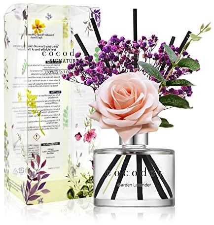 COCODOR Rose Diffusor/Garten Lavendel/200ml/konservierten Das Schleierkraut, Raumduft, Duftöldiffusoren, Duftstäbchen, Wohnaccessoires & Deko, Aromatherapie
