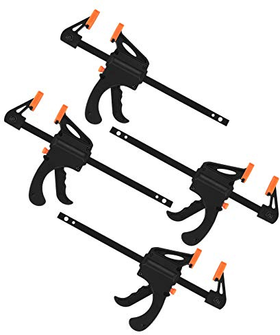 4 Stück Einhandzwingen, Schraubzwingen Set, Schnellspannzwingen, Federzwinge Klemmzwinge Zwinge - 4 Zoll