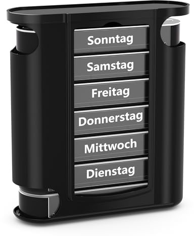 Opret Tablettenbox 7 Tage 4 Fächer Morgens Mittags Abends Nachts | Große Kapazität, Hochwertige Pillendose, Medikamentenbox BPA frei, Tabletten Organizer für Vitamine & Fischöl