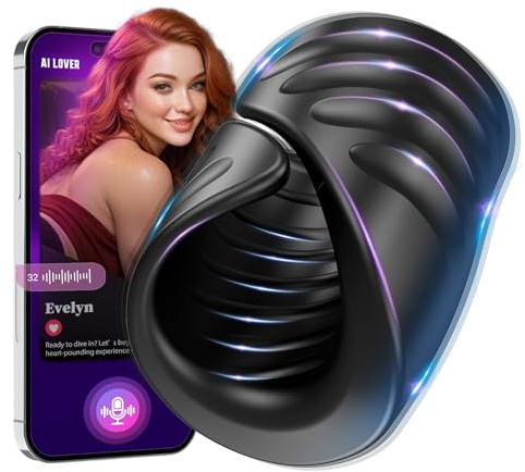 Masturbieren für Männer Vibratorensets Masturbator Penistrainer mit 9 Vibrationsmodi, APP Steuerung Sex Spielzeug für die Männer Penis Eichelvibrator Masturbatoren Sex Toyset für Man Paare Solo
