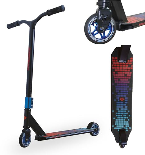 Schildkröt Stunt Scooter Kickless – Freestyle Scooter mit HIC Compression, Alu Deck 50x11 cm, 100 mm PU Räder mit Alufelge, ABEC9 Kugellager, belastbar bis 100 kg