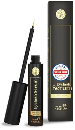 BIO Wimpernserum • Wimpernserum Wachstum TESTSIEGER • HORMONFREI • Multi-Peptid-Komplex +Koffein +Hyaluronsäure +Biotin + ✓ Einzigartige TN3-Matrix +Vitamin E • 7,5ml • Naturkosmetik Made in Germany