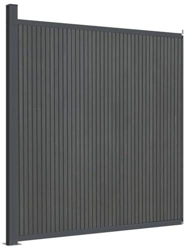 vidaXL Zaunelement, Gartenzaun für Privatsphäre und Dekoration, Sichtschutz für Außenbereich, Windschutz Zaun Lamellenzaun, Grau WPC