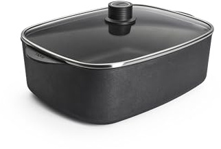 WOLL – Eco Logic QXR Bräter 31 x 26 cm, 11 cm hoch, 7,5 l, mit Glasdeckel & 2 Hebegriffen – PFAS-freier Antihaft-Bräter, backofenfest – Induktionsbräter – Schmortopf – Auflaufform