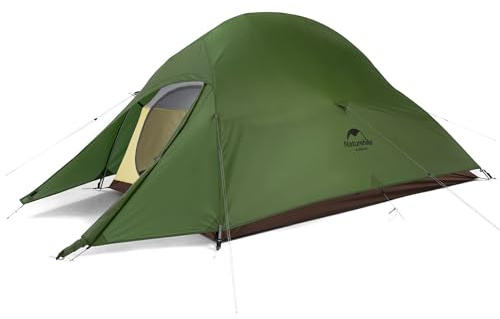 Naturehike Cloud Up Pro Zelt 2 Personen Leichtes Campingzelt, Einfacher Aufbau Winddicht & Wasserdichtes Kuppelzelt für Outdoor Reisen Trekking(Pro/Olivgrün)
