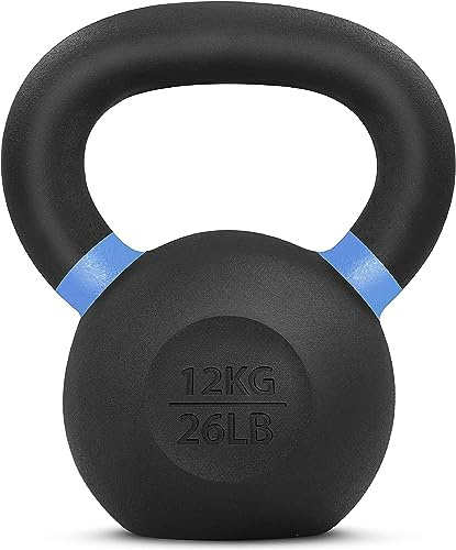 Yes4All SD7M Pulverbeschichtetes Kettlebell aus Gusseisen, 12 kg, Blau