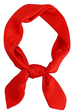 KOOYOL Damen Seidentuch Seide Leicht Seidenschal Bandana Halstuch Kopftuch Elegante Schal Tuch Geschenk für Frauen, rot G#