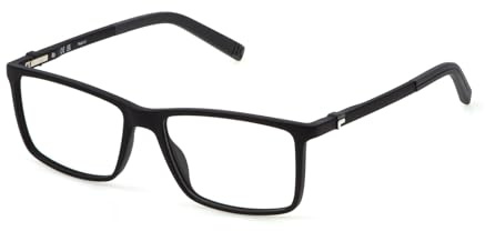 FILA Brille mit Sehstärke für Unisex optional mit Sonnenbrillentönung oder Blaulichtfilter, Quadratisch, gefertigt aus Edelstahl, Modell: VFI704L (inklusive Brillenetui)