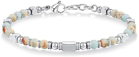 SIUMAL Boho Armband Damen, Natürliches Steine Armbänder für Frauen Party Weihnachten Geburtstag Jubiläum Abschluss Valentinstag Muttertag