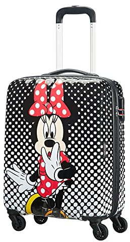 American Tourister Disney Legends Spinner Handgepäckkoffer, 55 cm | Minnie Mouse Polka Dot, Hartschalenkoffer, 55H x 40W x 20D cm, 36 L, 2.6 kg, mit Motiv-Design