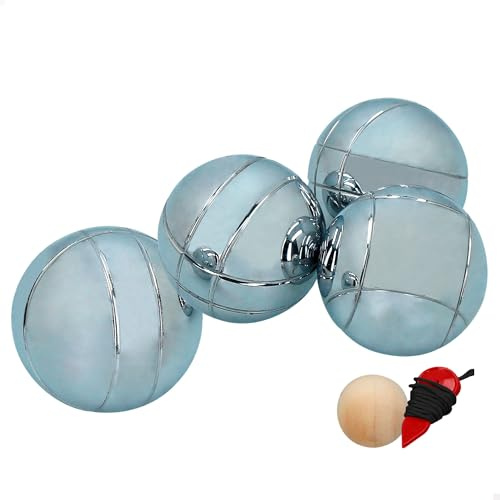 AKTIVE 54035 - Professionelles Petanque-Set mit 4 Sportbällen