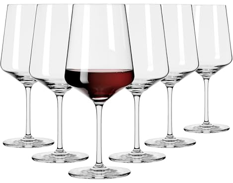 RITZENHOFF 6301001 Rotweinglas 500 ml - Serie Lichtweiss - 6 Stück im Geschenk-Set - stilvoll-modern - Made in Germany