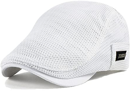 YAMEE Sonnenhut Barett Herren Sommer atmungsaktive Mesh, Schiebermütze Damen,Unisex Beret Schirmmütze Flatcap Sportmütze Gatsby Newsboy Cap, Barette Cap, Größe 56cm-60cm