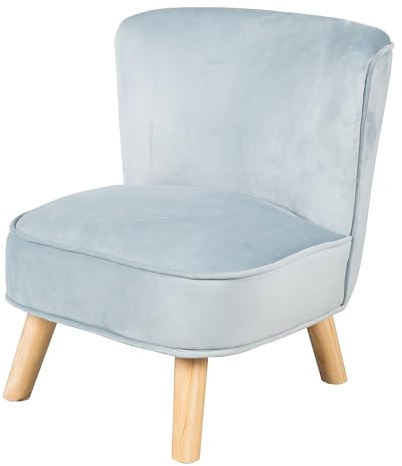 roba Kindersessel im angesagten Retro-Look, Hellblau, 1 Stück (1er Pack)