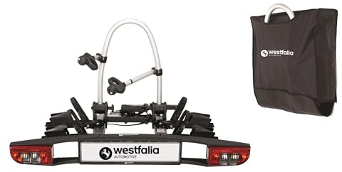 Westfalia BC 60 Fahrradträger für die Anhängerkupplung - inklusiv Tasche | Kupplungsträger für 2 Fahrräder | E-Bike geeignet | zusammenklappbar