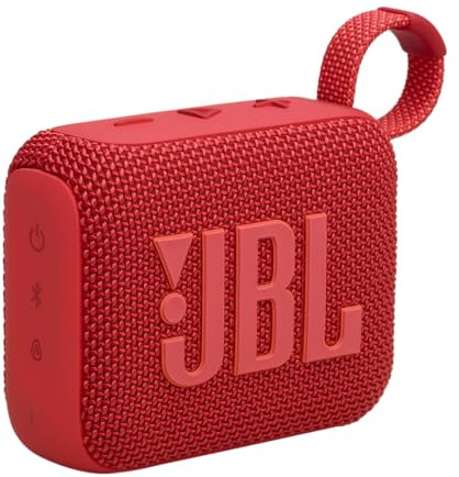 JBL Go 4 in Rot – Tragbare Bluetooth-Lautsprecher-Box mit JBL Pro Sound, tiefem Bass und Playtime-Boost-Funktion – Wasserfest und staubfest – 7 h Laufzeit