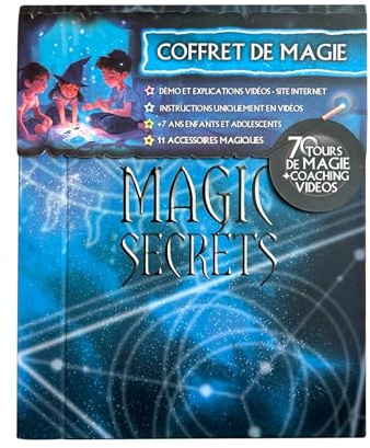 LUGY Magic Secrets - Zauberkasten - 70 Zaubertricks - Für Kinder ab 10/14+ Jahren - Kinderzauberset für Anfänger/Fortgeschrittene - Exklusive Zaubergegenstände und Videoanleitungen auf Deutsch