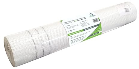 50 m² Putzgewebe | 160 g/m² Glasfasergewebe | Armierungsgewebe für Außenfassade | WDVS-kompatibles Gewebe für Putzsysteme | Maschenweite 5x5mm