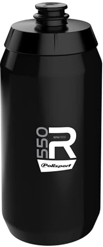 POLISPORT 8645600036 - Fahrradflasche des Modells R Collection R550 mit einem Fassungsvermögen von 550 ml. BPA-freie Trinkflasche für Radfahrer in schwarz