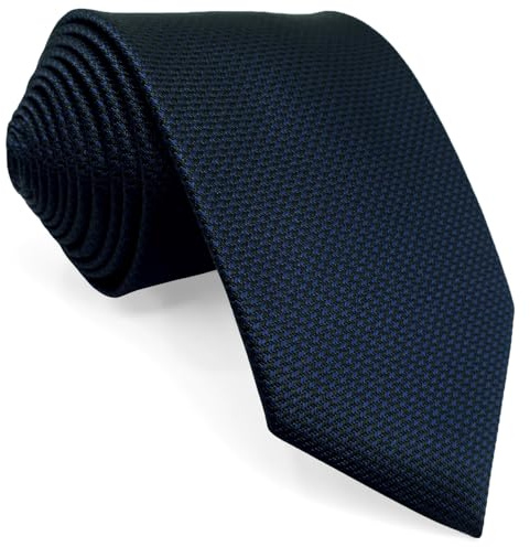 S&W SHLAX&WING Krawatte Solid Blau Navy Seide Herren Navy