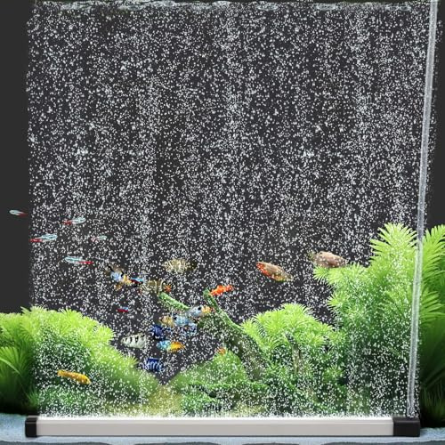 hygger Aquarium Sauerstoff Blasenstreifen, Aquarium Luftausströmer Leise, Sauerstoffstein für Aquarium Set, Aquarium Sprudler Fish Tank Bubbler mit Luftschlauch für Süßwasser und Salzwasser (35cm)