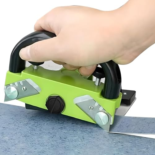 PVC-Bodenschneider, Laminatbodenschneider, Kunststoff-Schweißset mit einstellbarer Klingentiefe und -abstand, Bodenbelag-Kleber-Fugenwerkzeug für Heimschreinerei