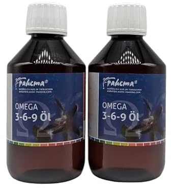 pahema Omega 3-6-9 Öl mit Bio Borretschöl - 100% Natur (2 x 250 ml) | Unterstützt Haut & Fell, stärkt die Abwehrkräfte, liefert essentielle Fettsäuren und natürliche Energie