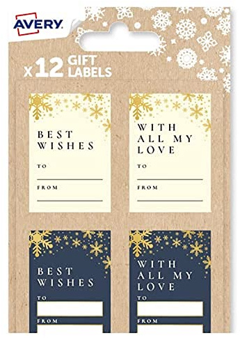 Festliches Geschenk-Etikett - Beste Wünsche