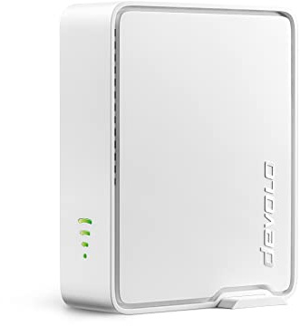 devolo WiFi 6 Repeater 5400, WLAN Repeater, bis zu 5.400 Mbit/s, Mesh WLAN Verstärker, Access Point, WiFi Extender, 2x Gigabit LAN Anschluss, weiß