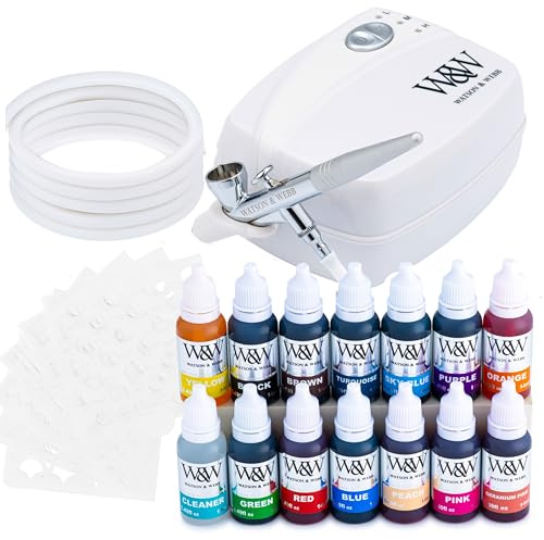 Watson and Webb Airbrush Set Torten Kuchen-Dekorationsset (Plus 8 Farben)