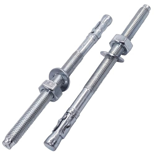 SKIR'CO (10 Stk.) Verzinkte Keilanker M10 x 160 mm, Metalldübel, Ankerschraube, Mauerwerksanker, Betonanker