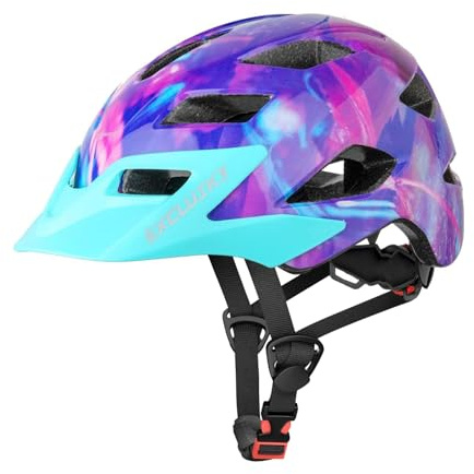 Exclusky Fahrradhelm Kinder Jungen, Kinder Fahrradhelm Mädchen für BMX Helm Kinder Radhelm Skaterhelm Verstellbar Kinderhelm Kinderfahrradhelm Fahrrad Helm Kind 50-57CM (ab 5-13 Jahre)