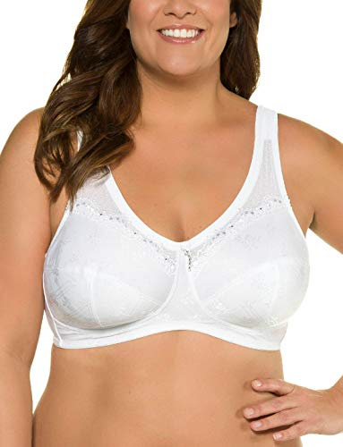 Ulla Popken Damen Entlastungs-BH, Ohne Bügel, Strassanhänger, Cup C - G BHS