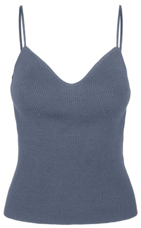 VERO MODA Damen Vmwillow Sl Strap Ga Stricktop, China Blue, XS EU