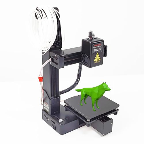 Kleiner 3D -Drucker für Anfänger, Schnelle Heiz- und Druckkompakt -3D -Druckmaschine für Bildung, 4x4x4in -Druckgröße (EU)