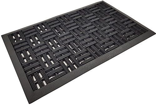 DILUMA Fußmatte Matador 45x75 cm Outdoor Schmutzfangmatte Fußabstreifer Fußabtreter aus Gummi für Außenbereich - langlebige und robuste Gummimatte mit Anti-Rutsch-Funktion