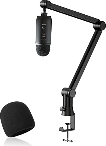 Blue Yeti Mikrofon Arm mit Popschutz - Yeti X Mikrofonarm, Versteckte Kabel, Blue Yeti Boom Arm und ASMR Pop Filter für Studio, Podcaster, Streaming Mic Arm Ständer von YOUSHARES